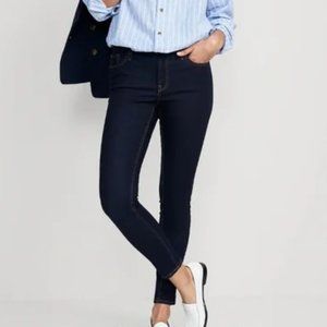 Old Navy Rockstar Low Rise Jeans Women's Sz 12R Dark Blue Skinny